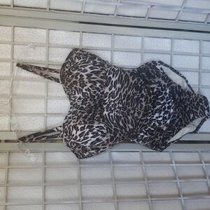 Penbrooke animal print draped waist tammy control new swimming suit 16
